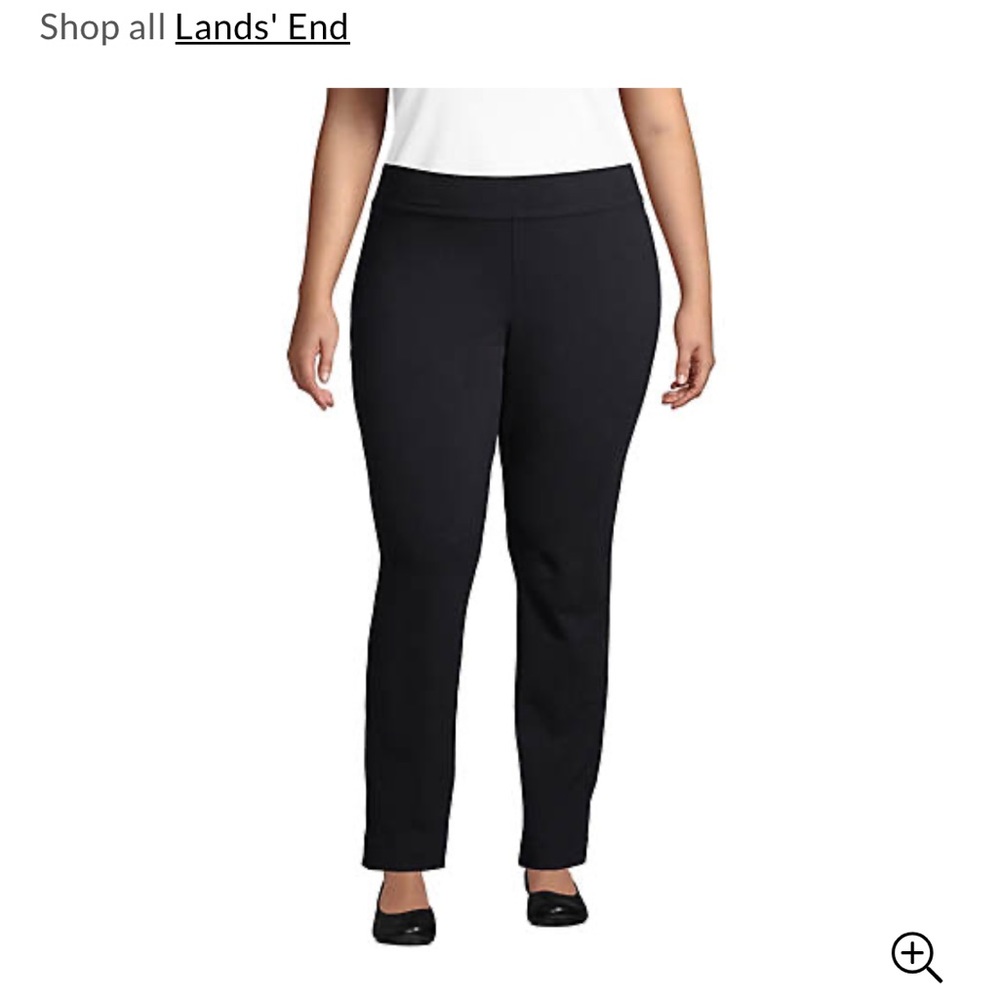 Lands End Starfish Slim leg pants yoga workout lounge black plus size 3X